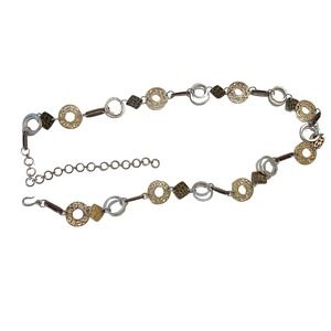 Handmade Chunky Statement Link Chain Belt Multi-tone Metal Versatile Boho Gypsy